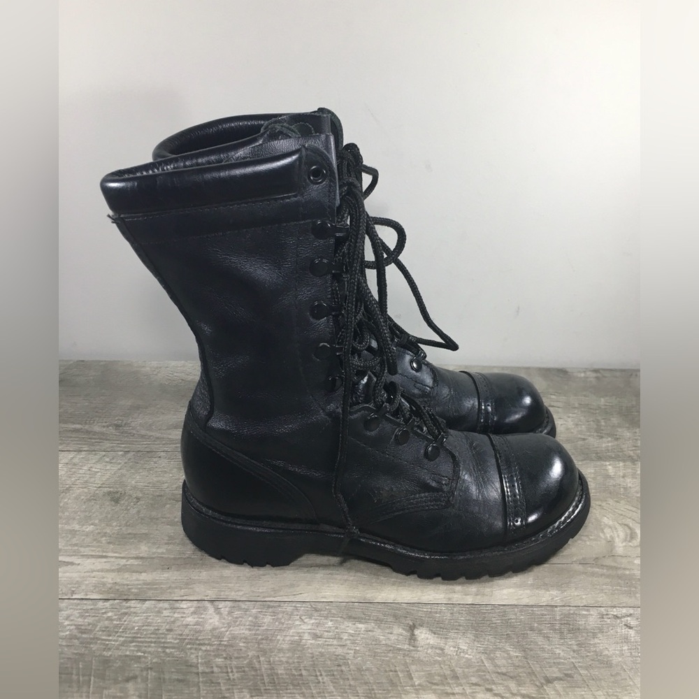 Corcoran 1525 American Made Mens 10-Inch Black Leather Field Jump Boots Size 6.5